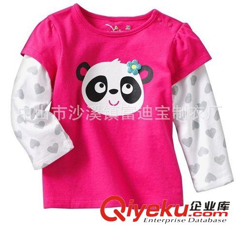 富迪寶 秋季熱銷(xiāo) 小熊貓T恤 長(zhǎng)袖 全棉童裝 秋裝 廠家批發(fā)原始圖片2