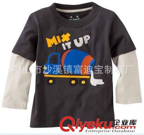 富迪寶 秋季熱銷 歐美工具車T恤 長袖 全棉童裝 秋裝 廠家批發原始圖片2