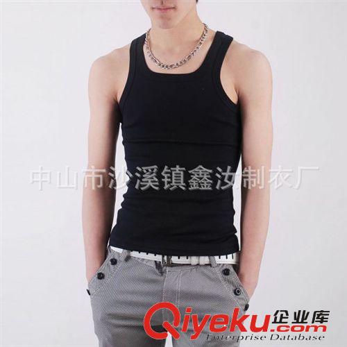 廠家生產(chǎn)夏季莫代爾純棉拉架男士背心 來樣來圖訂做 承接外貿(mào)訂單原始圖片2