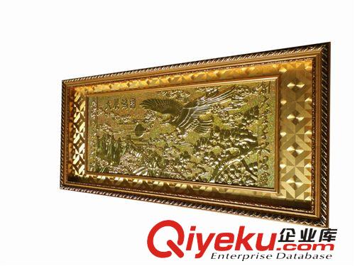 中國風(fēng)！開張禮品 金箔雕塑畫 2012{zx1}壁飾 廠家供應(yīng) 大展鴻圖