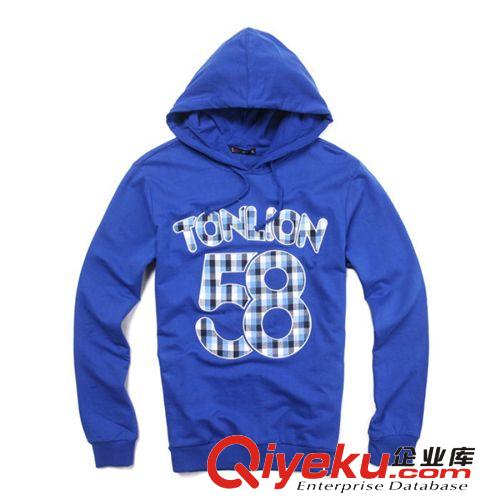 外貿(mào)生產(chǎn)加工男式內(nèi)加絨連帽衛(wèi)衣，雙紗單搖衛(wèi)衣原始圖片3