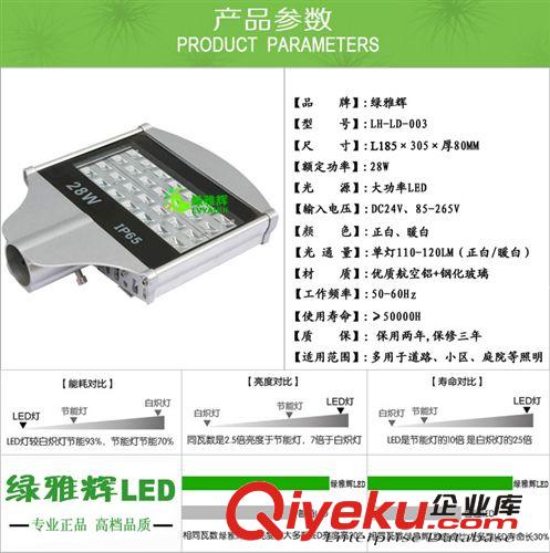 供應led路燈 28w平面或弧形led路燈 高亮度led路燈