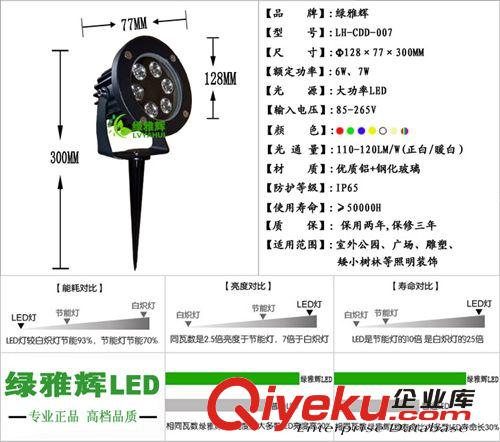 供應led插地燈 6w 7w防水透鏡led插地燈 壓鑄鋁led插地燈