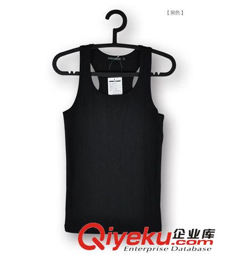 廠家供應純棉背心 純色彈力女士背心打底衫 工字背心 背心訂單S產原始圖片2