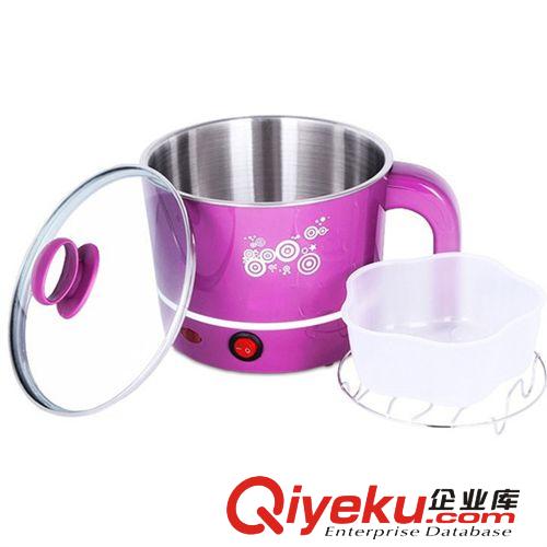 清倉tj  富貴熊包膠不銹鋼防燙電煮鍋 1.5L  600W 學(xué)生電火鍋原始圖片3