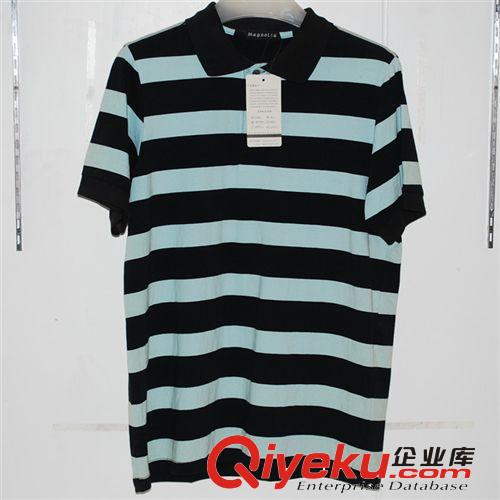 批發(fā)POLO 短袖T恤 時尚修身條紋短袖POLO衫 男士全棉翻領(lǐng)短袖T恤原始圖片2