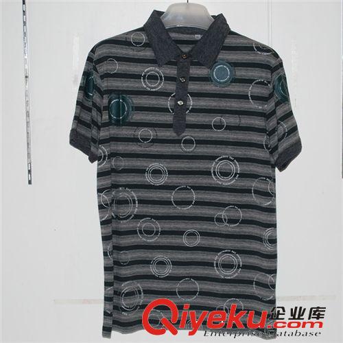 批發(fā)POLO 短袖T恤 時尚修身條紋短袖POLO衫 男士全棉翻領(lǐng)短袖T恤原始圖片3