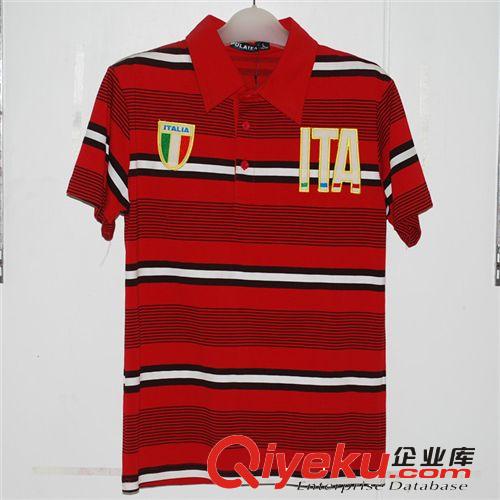 新款翻領條紋男式短袖t恤 商務品牌男裝POLO衫 工廠訂做原始圖片3