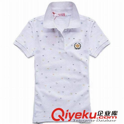訂做女式短袖外貿新款翻領polo衫  T恤女短袖 修身純棉T恤原始圖片3