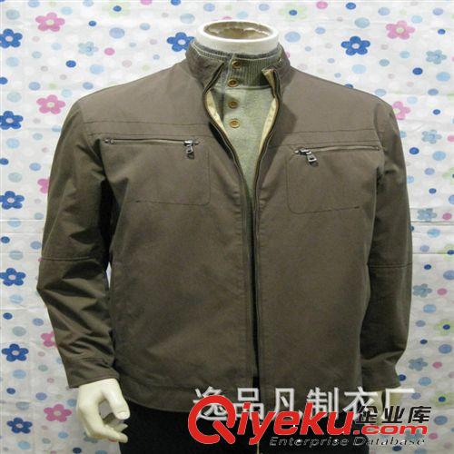春秋商務(wù)男士棉服可脫卸內(nèi)膽雙立領(lǐng)加絨加厚棉襖尼克外套原始圖片3