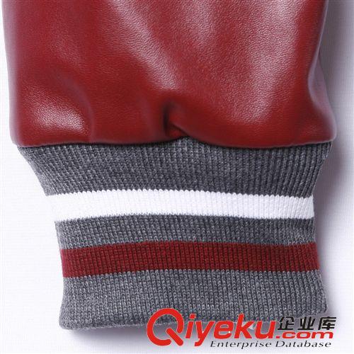 訂做歐美男式開衫衛(wèi)衣 PU皮袖棒球服運(yùn)動(dòng)衛(wèi)衣 專業(yè)廠家生產(chǎn)原始圖片3