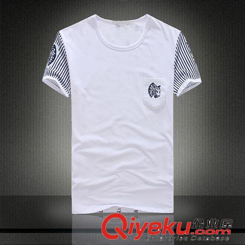 2014黑色夏季個(gè)性短袖嘻哈男士圓領(lǐng)搖滾創(chuàng)意3D t恤衫定做批發(fā)