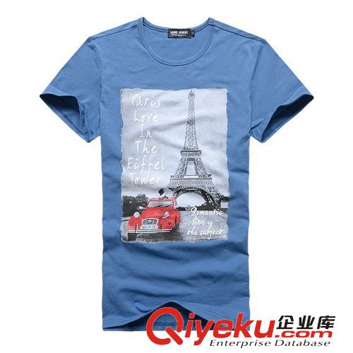 中山廠家生產(chǎn)棉質(zhì)男式圓領(lǐng)t恤衫 文化衫 班服 個(gè)性印花定做批發(fā)原始圖片3