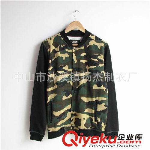 廠家定做2014時尚新款，立領(lǐng)男士棒球服 男衛(wèi)衣加工原始圖片2