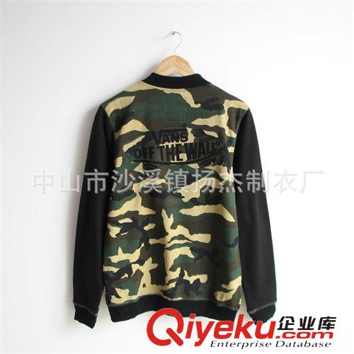 廠家定做2014時尚新款，立領(lǐng)男士棒球服 男衛(wèi)衣加工原始圖片3