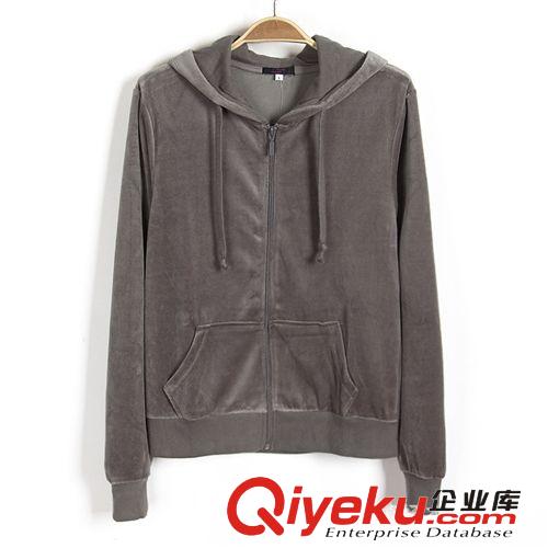 廠家定做休閑運(yùn)動(dòng)套裝 女款韓版連帽休閑衛(wèi)衣套裝定做加工原始圖片3