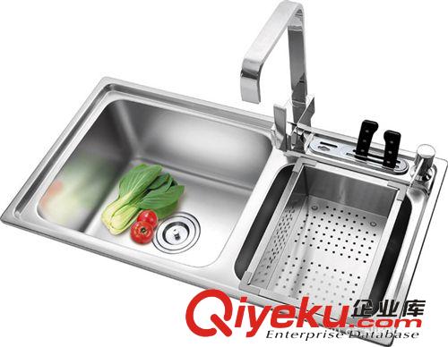 水槽 廚房洗菜水槽 不銹鋼大水槽 8245SUS304高級雙水槽