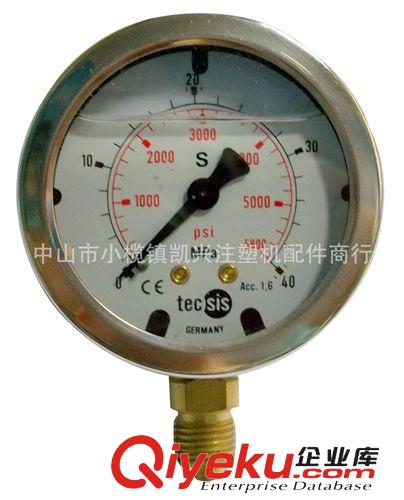 廣東中山批發(fā)注塑機(jī)配件 震德機(jī)專用甘油壓力表 TECSIS泰科思表