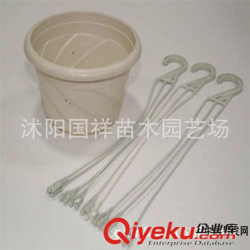 tj白色塑料吊蘭盆 花盆 綠蘿 吊蘭專用吊盆 整套帶吊勾原始圖片3