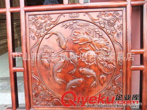 【專業(yè)品質(zhì)】中式仿古木雕擺件花窗 中式酒店茶樓裝飾方形掛屏