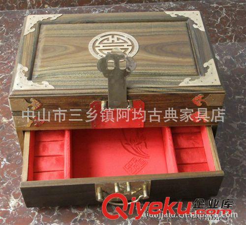 廠家批發(fā)零售定做 實(shí)木化妝盒首飾箱原始圖片2