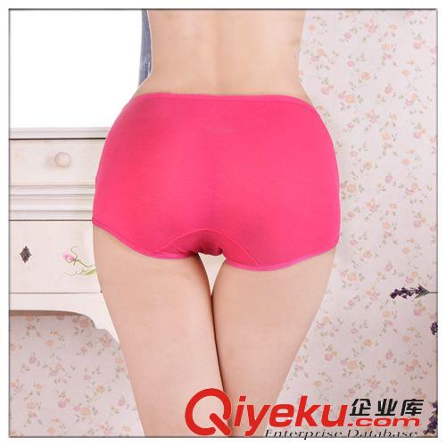 透氣kj 多利絲精品彩姿馨1338#女士高腰竹纖維印花大碼三角褲原始圖片3
