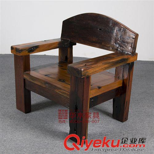 靠背椅 古船木家具 老船木實木主人椅  廠家直銷 批發(fā)單人沙發(fā)原始圖片2