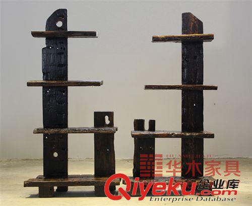 老船木家具博古架 茶葉架儲物架 實木家具展示架 廠家直銷批發原始圖片2