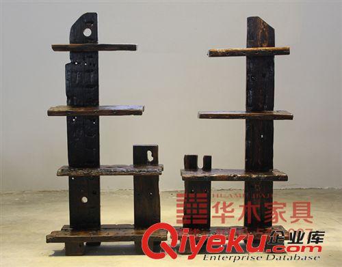 老船木家具博古架 茶葉架儲物架 實木家具展示架 廠家直銷批發原始圖片3