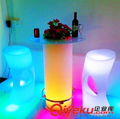 簡(jiǎn)約時(shí)尚l(wèi)ed高吧臺(tái)桌 酒吧發(fā)光家具雞尾酒桌酒吧夜店時(shí)尚吧臺(tái)桌燈