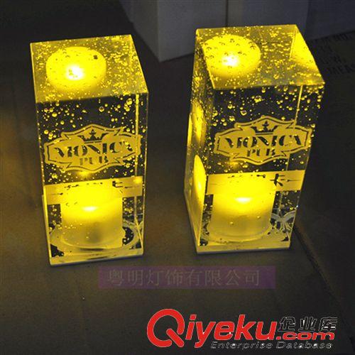 批發(fā)水晶充電吧臺(tái)燈，充電吧臺(tái)燈，酒吧臺(tái)燈，電子蠟燭，電子燭臺(tái)原始圖片3