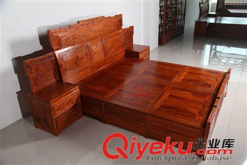 無錫紅木家具廠 明清系列家具 山水大床 紅木大床 花梨木床原始圖片2