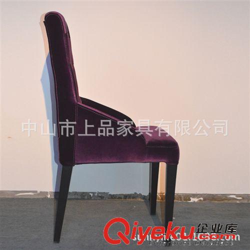 【SP-HC086】經典酒店家具 紫色水晶扣優雅gd實木腳西餐廳餐椅原始圖片3