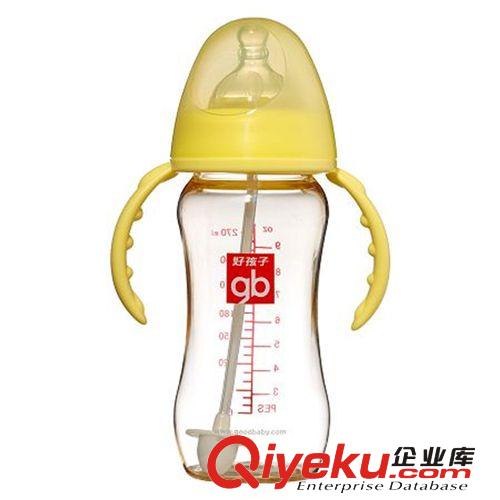 好孩子 仿真乳感寬口徑握把吸管PES奶瓶 270ml B80093