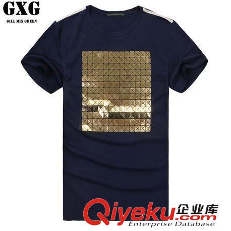 GXG男裝2014夏裝新款韓版全棉TEE男士修身彈力圓領(lǐng)短袖T恤衫JT650