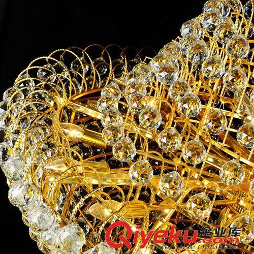 新款K9水晶燈復式樓吊燈豪華客廳吊燈別墅水晶大吊燈工程燈 8012原始圖片3