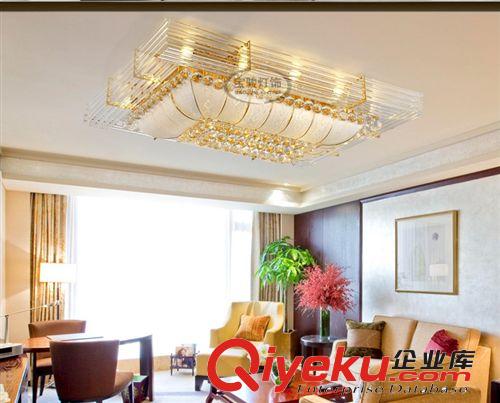 【寶駿燈飾】led長(zhǎng)方形水晶燈客廳中山古鎮(zhèn)燈飾照明廠家直銷6012原始圖片2