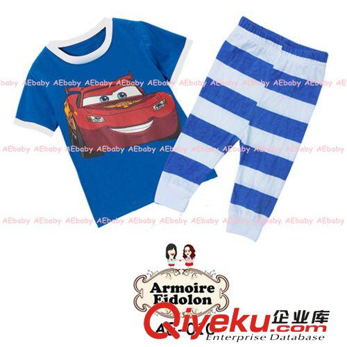 2014tj春夏外貿(mào)aebaby兒童家居服純棉維尼熊童套裝跳跳虎睡衣