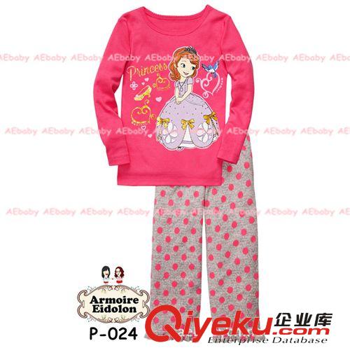 现货aebaby外贸迪士尼frozen米妮童套装女童婴儿家居服欧美睡衣