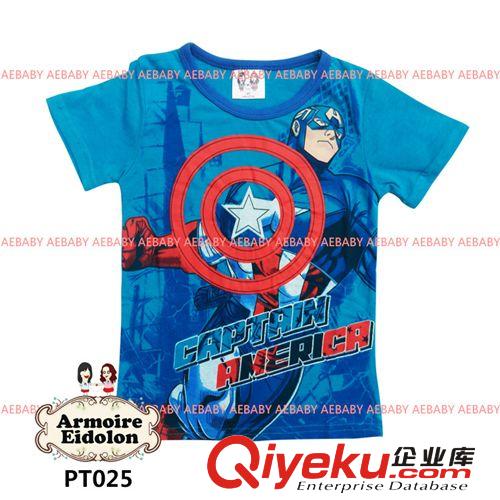2014現貨迪士尼外貿兒童純棉圓領t恤frozen漸變美國隊長日韓卡通
