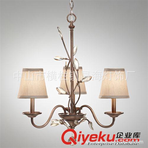 支持混批-美式鄉(xiāng)村鐵藝水晶吊燈-吊燈-樣板房燈具簡約復古吊燈9頭原始圖片3