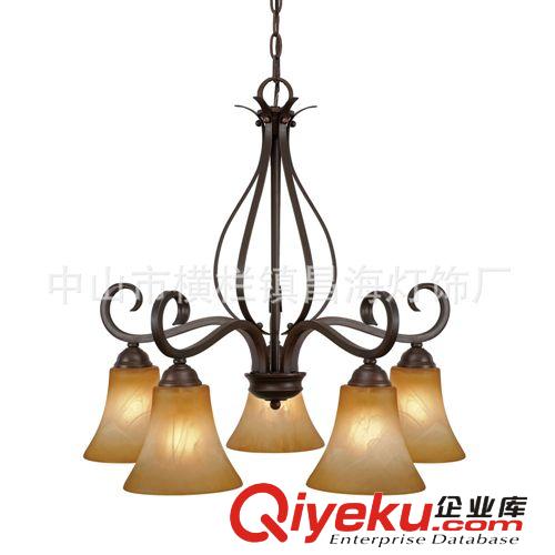 歐式鐵藝燈具客廳吊燈 田園簡(jiǎn)約美式鄉(xiāng)村吊燈 簡(jiǎn)約仿古3頭吊燈原始圖片3