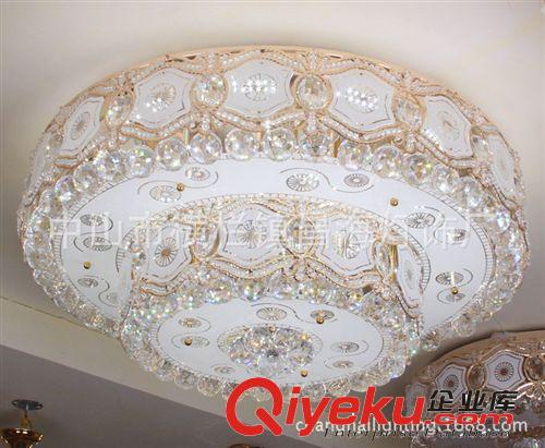 中山燈具廠家直銷 后現(xiàn)代高光LED客廳吸頂黃色圓形水晶燈S金色原始圖片3