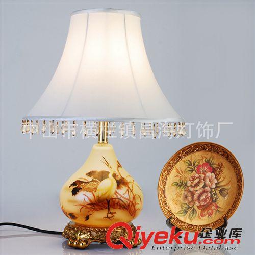 2013新款手繪臺(tái)燈 波西米亞臺(tái)燈 地中海臺(tái)燈 歐式復(fù)古臺(tái)燈 布藝燈原始圖片2
