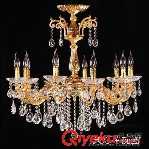 水晶燈客廳燈吸頂燈具臥室燈飾餐廳現(xiàn)代簡約歐式藝術(shù)頂燈金色7297原始圖片3