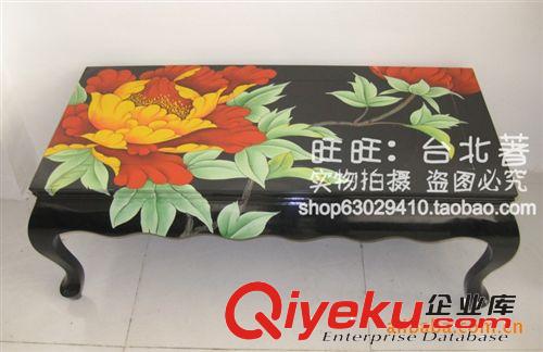 仿古家具 田園家具 中式家具 漆器手繪彩繪 長方形茶幾/茶桌c037原始圖片2