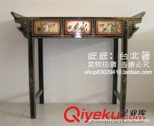 漆器金箔手繪彩繪 三斗柜玄關(guān)柜臺(tái)c061原始圖片2
