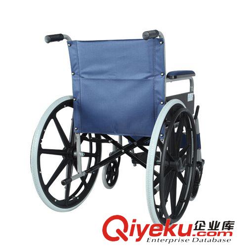 鋼制手動輪椅車折疊輪椅老年人殘疾人輪椅免充氣輪椅原始圖片2