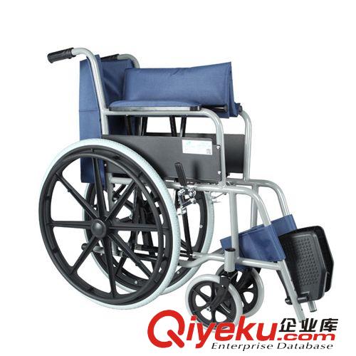 鋼制手動輪椅車折疊輪椅老年人殘疾人輪椅免充氣輪椅原始圖片3