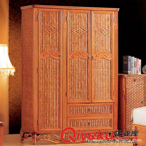 順德家具 廠家熱銷 手工制作藤床 臥室雙人床 中式風格 5001原始圖片2